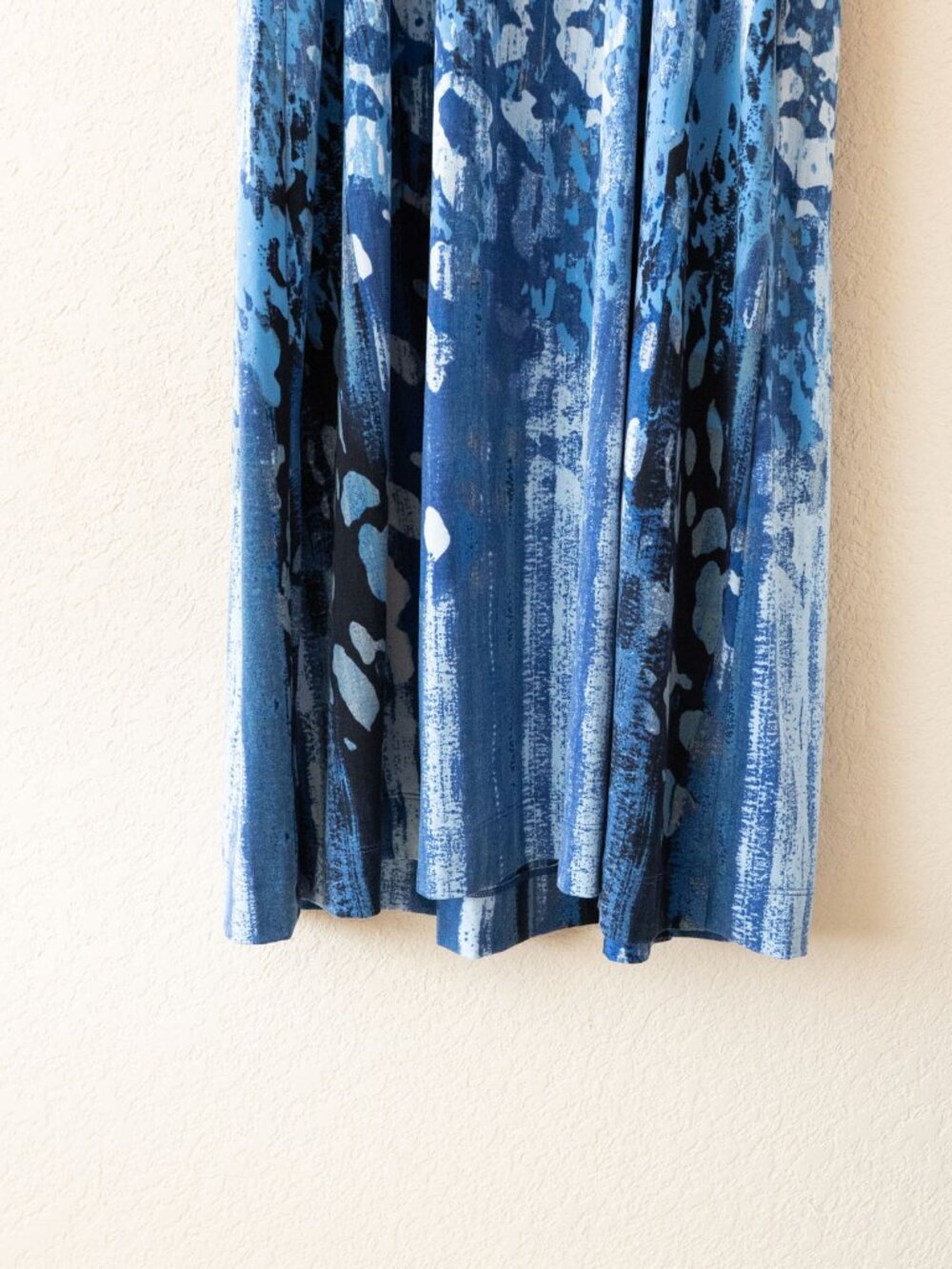 Soma Flounce Bandeau Maxi Dress Womens XL Waterfall Blue Abstract Strapless - Picture 13 of 13